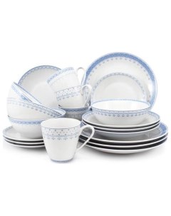 Набор посуды на 4 персоны 20 предметов Hyggelyne Голубые узоры 158494 Leander
