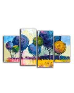 Картины Модульная картина деревья 180х100 Красотища