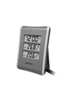 Часы метеостанция Tempo серебряный PF S3316E Perfeo