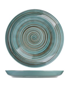 Тарелка Скандинавия мелкая 260х260х25мм керамика голубой Борисовская керамика