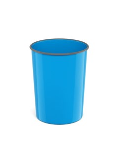 Корзина для бумаг и мусора 13 5 литров Bubble Gum литая голубая Erich krause