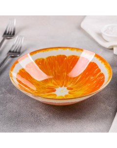 Салатник Сочный апельсин d 18 4 см цвет оранжевый Доляна
