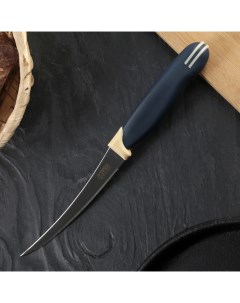 Нож кухонный Мультиколор овощной лезвие 12 см с пластмассовой ручкой синий Труд вача