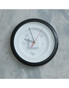 Часы конструктор настенные под вставку d 29 см корпус черный Рубин