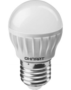 Лампа светодиодная E27 6W 6500K Шар арт 617435 10 шт Онлайт