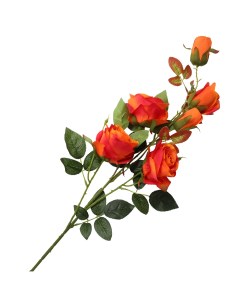 Цветок искусственный Кустовая роза 95см яр оранжевый Айрис
