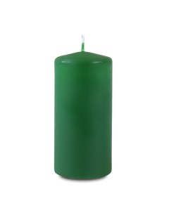 Свеча столбик 125 60 мм темно зеленая 079605 Омский свечной