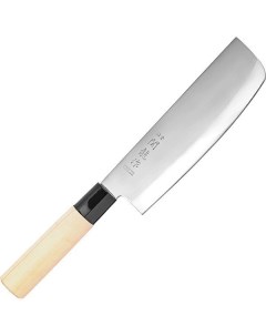 Нож кухонный Накири двусторонняя заточка L 29 5 16 5 см 4072467 Sekiryu