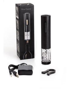Штопор для вина электрический на аккумуляторе черный металлопластик нож для фольги Добрый жар