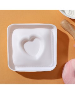 Форма для выпечки и муссовых десертов Любовь в квадрате 11 4x12x4 4 см белый Konfinetta