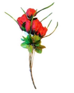 Цветок искусственный РОЗА букет 12шт 38см Flatel