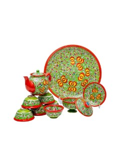 Чайный сервиз 10 предметов керамический с ручной росписью НЧ1РК1431 Бек и рр