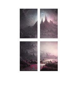 Картины Модульная картина Величественые горы 60х50 Красотища