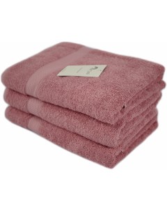 Полотенце кухонное банное однотонное махровое Miranda Soft 30X50 Сухая Роза розовое Arya
