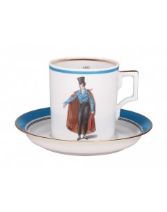 Чайный набор подарочный Гербовая Modes de Paris синий ТН1 Императорский фарфоровый завод