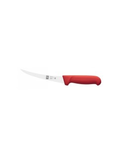 Нож обвалочный 150 290 мм изогнутый полугибкое лезвие красный Poly 1 шт Icel