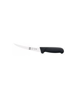Нож обвалочный 130 265 мм изогнутый узкое жесткое лезвие черный SAFE 1 шт Icel
