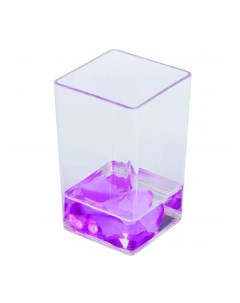 Стакан для зубных щеток Фиолетовые лепестки пластик Аквалиния