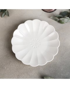 Тарелка пирожковая Ромашка d 18 5 см фарфор цвет белый Magistro
