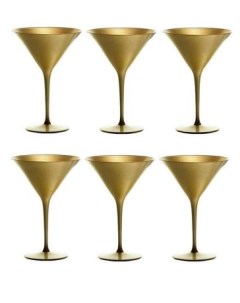 Набор бокалов для мартини Olympic 240 мл золотые 6 шт 1400025el019 6 Stolzle