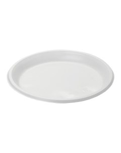 Тарелка одноразовая пластиковая белая 205 мм 100 штук в упаковке Malungma