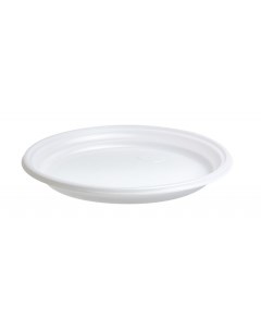 Тарелка одноразовая белая 100 шт уп Комус