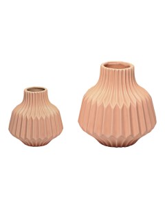 Ваза керамическая граненая 10х10х12 см розовая S&a ceramic