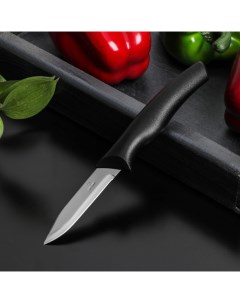 Нож Грайм овощной лезвие 7 5 см цвет чёрный Доляна