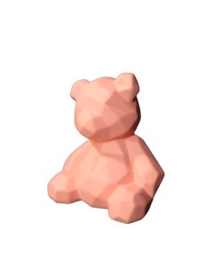 Декор для дома Медведь розовый статуэтка сувенир скульптуры из камня Zlatdecor