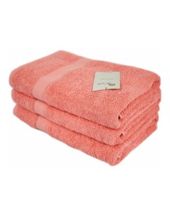 Полотенце кухонное банное однотонное махровое Miranda Soft 30X50 коралловый розовое Arya