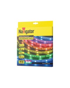 Светодиодная лента NLS 5050RGB30 80299 5 м разноцветный RGB Navigator