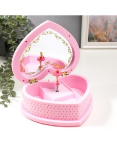 Шкатулка музыкальная розовая с Принцессой 19х16х6 см Look&buy