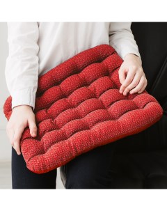Подушка на стул с лузгой гречихи ST167красный Smart textile