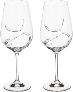 Набор из 2 штук Бокал для вина Bohemia Crystal Turbulence 550мл 25см стекло 674 510_ Crystal bohemia