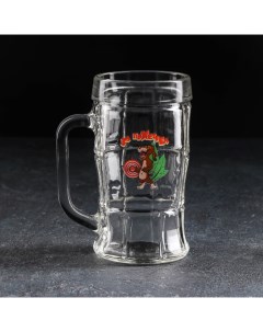 Кружка для пива Приколисты 330 мл рисунок МИКС Gidglass