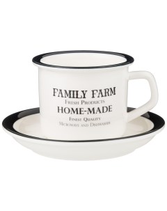 Набор на 2 персоны 4 предмета Family Farm чашки 200мл блюдца фарфор 263 1239_ Lefard