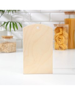 Доска разделочная деревянная с отверстием 21x12 5 см фанера Доляна