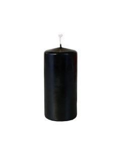 Свеча столбик черная 6х12 5 см Омский свечной