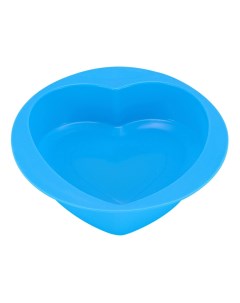 Форма Heart для выпечки силиконовая 21х22 см голубая Guffman