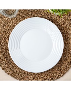 Тарелка обеденная Carve d 23 см цвет белый Avvir