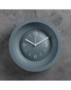Часы настенные серия Классика плавный ход d 25 4 см без стекла серые Troyka