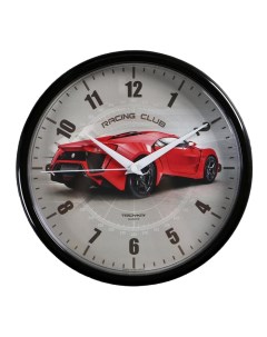 Часы настенные Гоночный автомобиль d 22 5 см красный Troyka