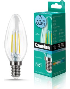 Лампа LED7 C35 FL 845 E14 Camelion