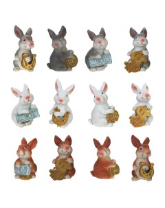 Фигурка декоративная Кролик 2 5 3 4 см 12 видов KSM 779385 Remeco collection