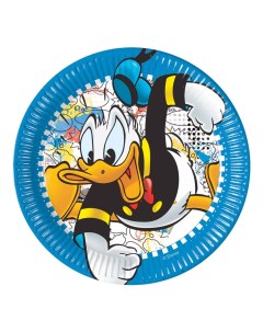 Тарелки одноразовые Disney Donald mania бумажные 23 см 8 шт Procos