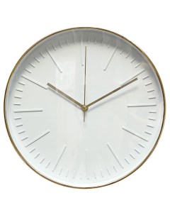 Часы настенные аналоговые Clock Brass золотистый Hoff