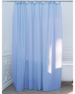 Штора для ванной полиэстер синяя 180х180см Аквалиния