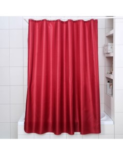 Штора для ванной комнаты Бриллиант 180 180 см полиэстер цвет бордовый Колорит