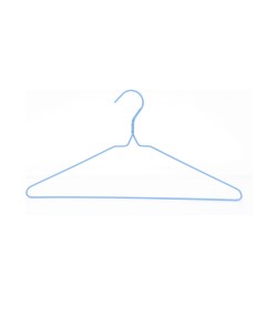 Вешалка плечики для одежды стальная 41 см голубая Аквадекор