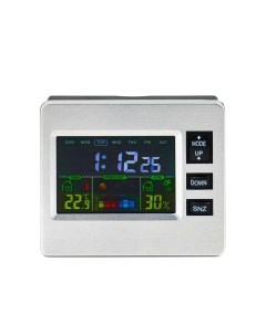 Часы электронные с метеостанцией с календарём и будильником 7 7х8 6 см Nobrand